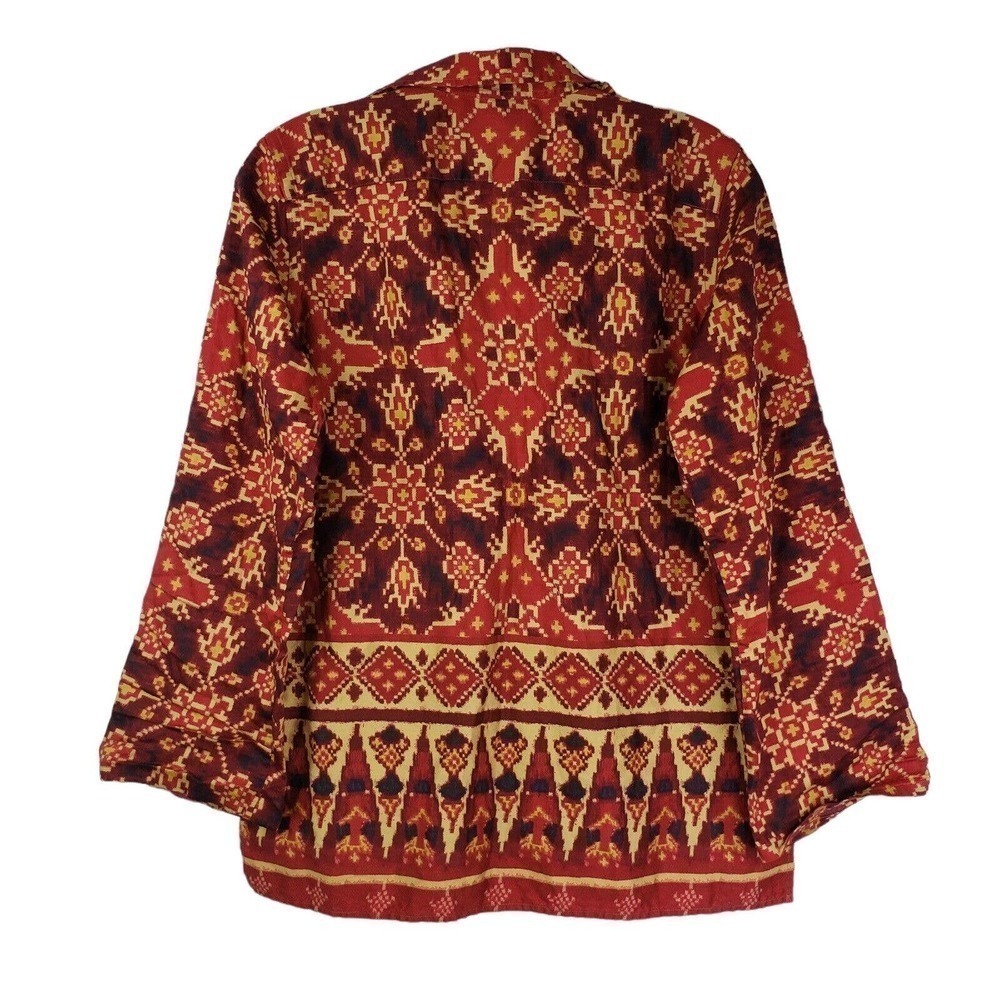 Ralph Lauren Women's Small Top Tunic Cotton Southwest Red Blouse - Picture 3 of 8